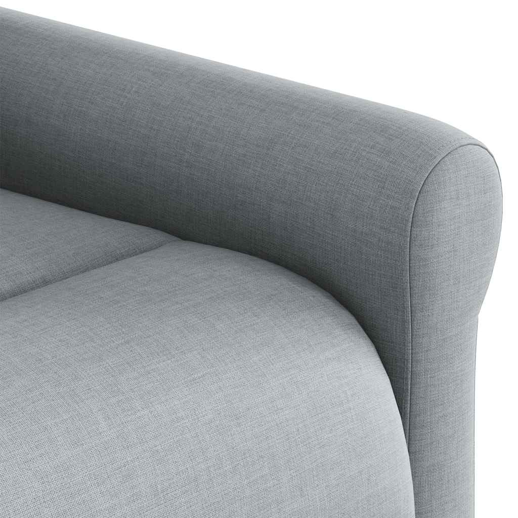 Poltrona Reclinabile in Tessuto Grigio Chiaro