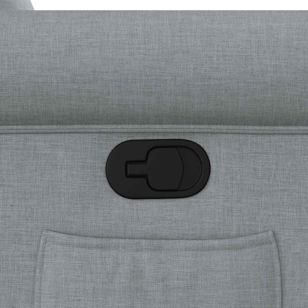 Poltrona Reclinabile in Tessuto Grigio Chiaro