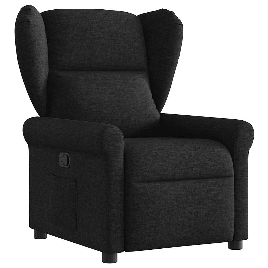 Poltrona Reclinabile in Tessuto Nero