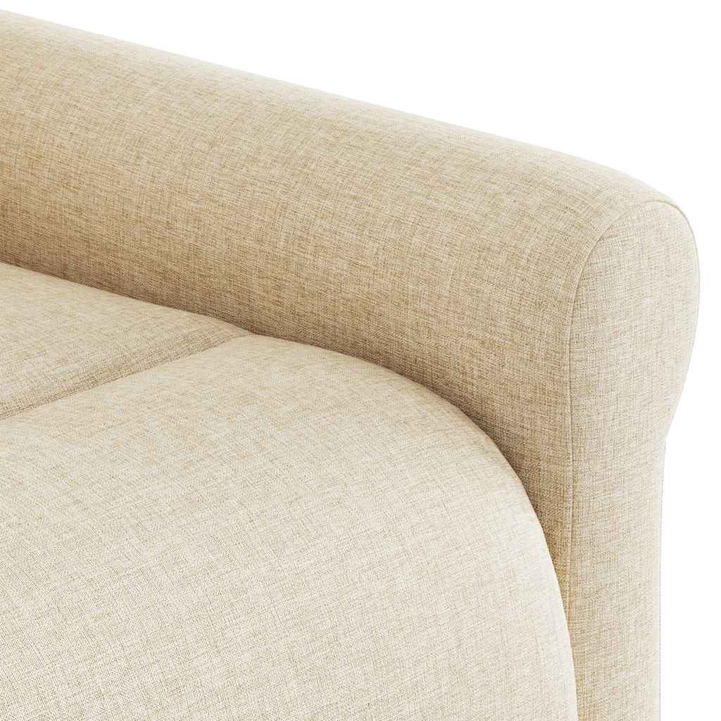 Poltrona Reclinabile in Tessuto Crema