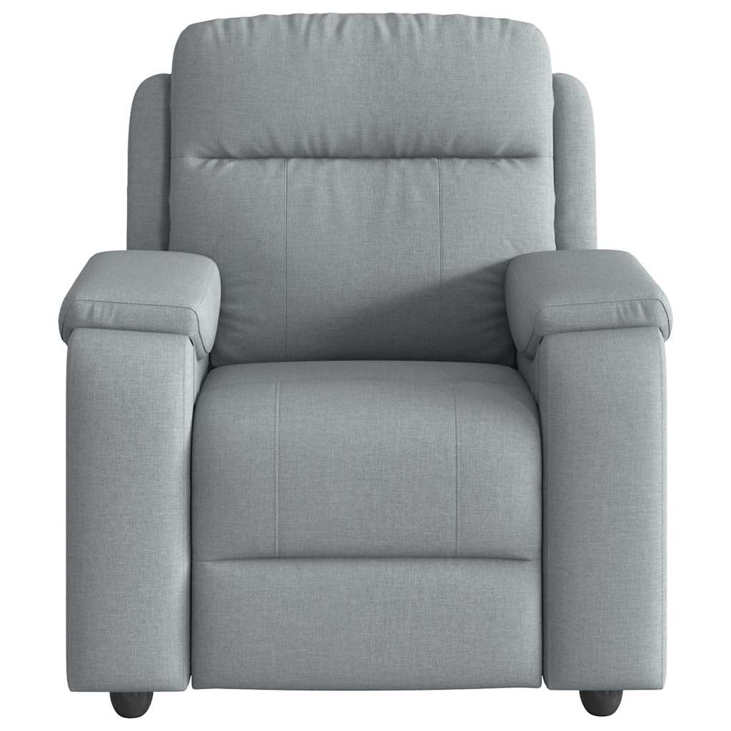 Poltrona Reclinabile in Tessuto Grigio Chiaro