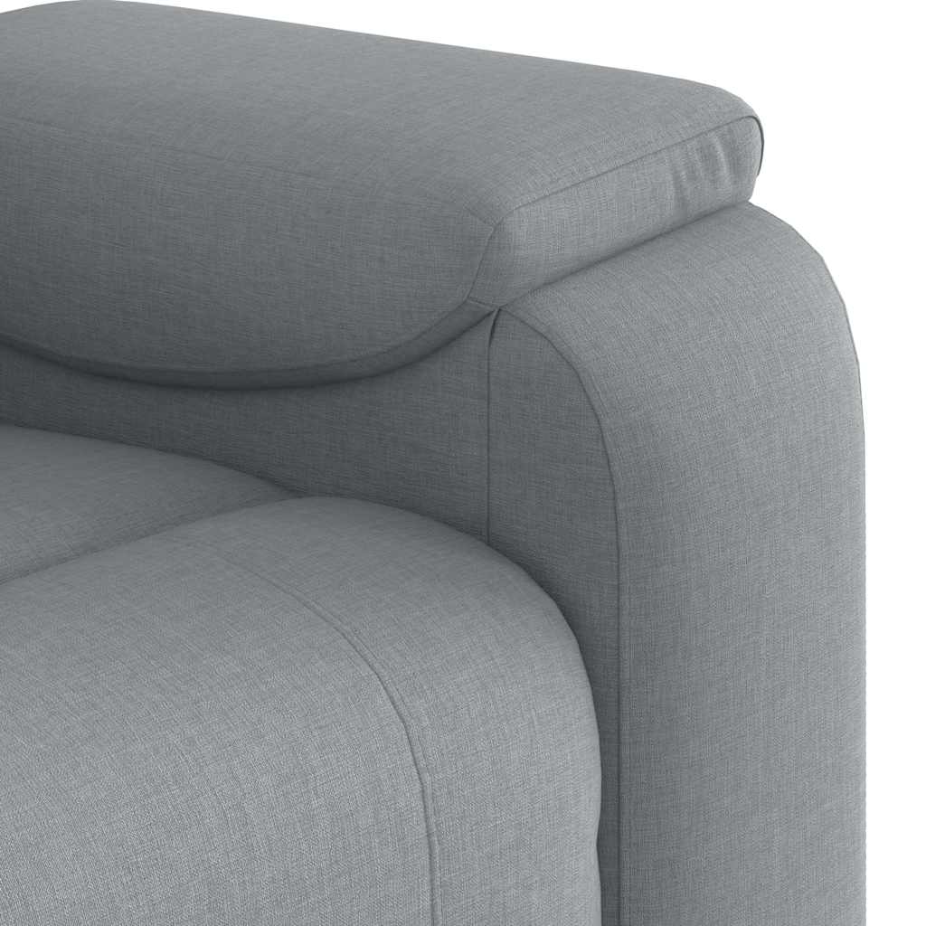 Poltrona Reclinabile in Tessuto Grigio Chiaro