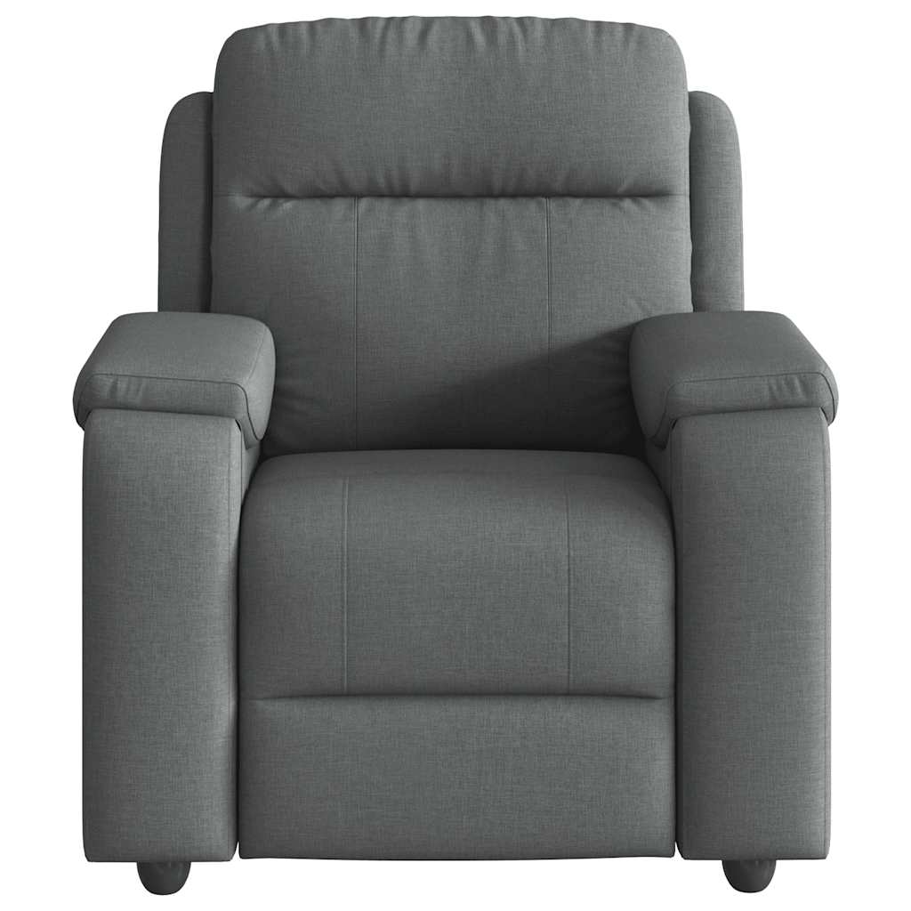 Poltrona Reclinabile in Tessuto Grigio Scuro