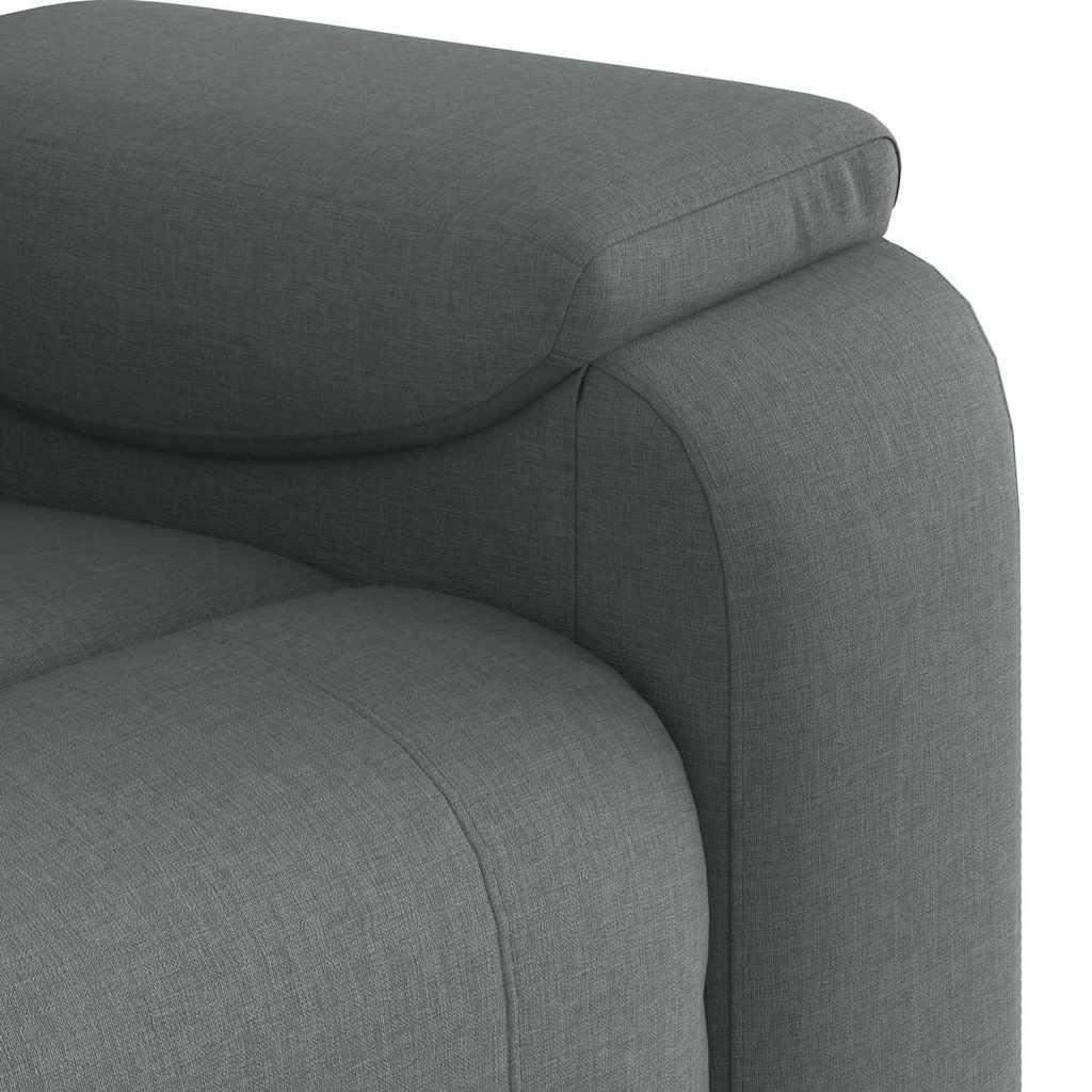 Poltrona Reclinabile in Tessuto Grigio Scuro