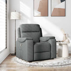 Poltrona Reclinabile in Tessuto Grigio Scuro