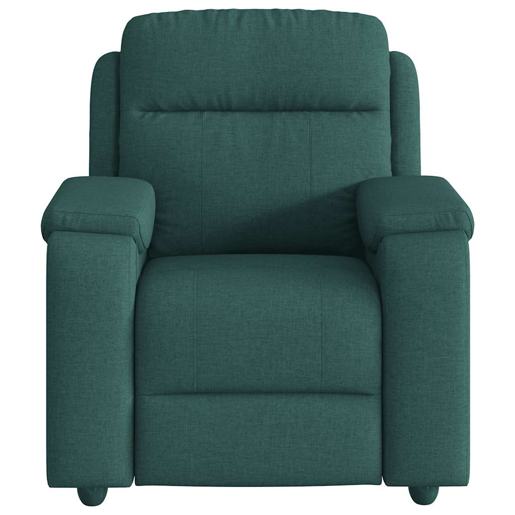 Poltrona Reclinabile in Tessuto Verde Scuro