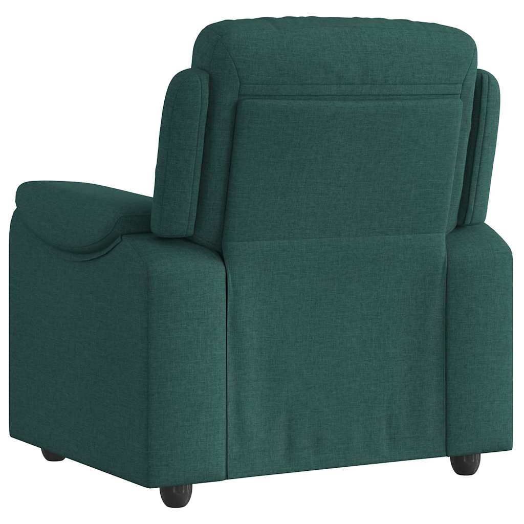 Poltrona Reclinabile in Tessuto Verde Scuro