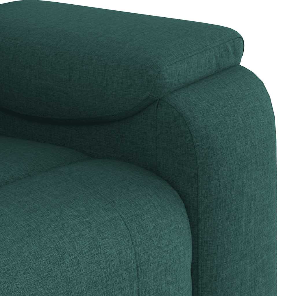 Poltrona Reclinabile in Tessuto Verde Scuro