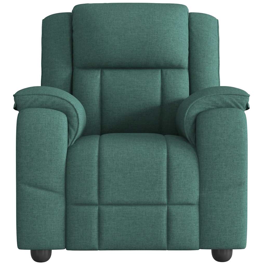 Poltrona Reclinabile in Tessuto Verde Scuro