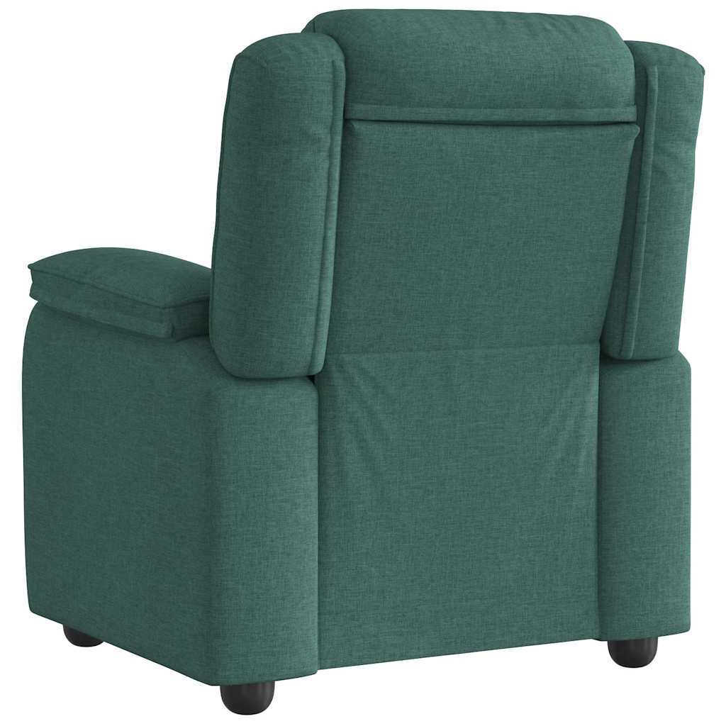 Poltrona Reclinabile in Tessuto Verde Scuro