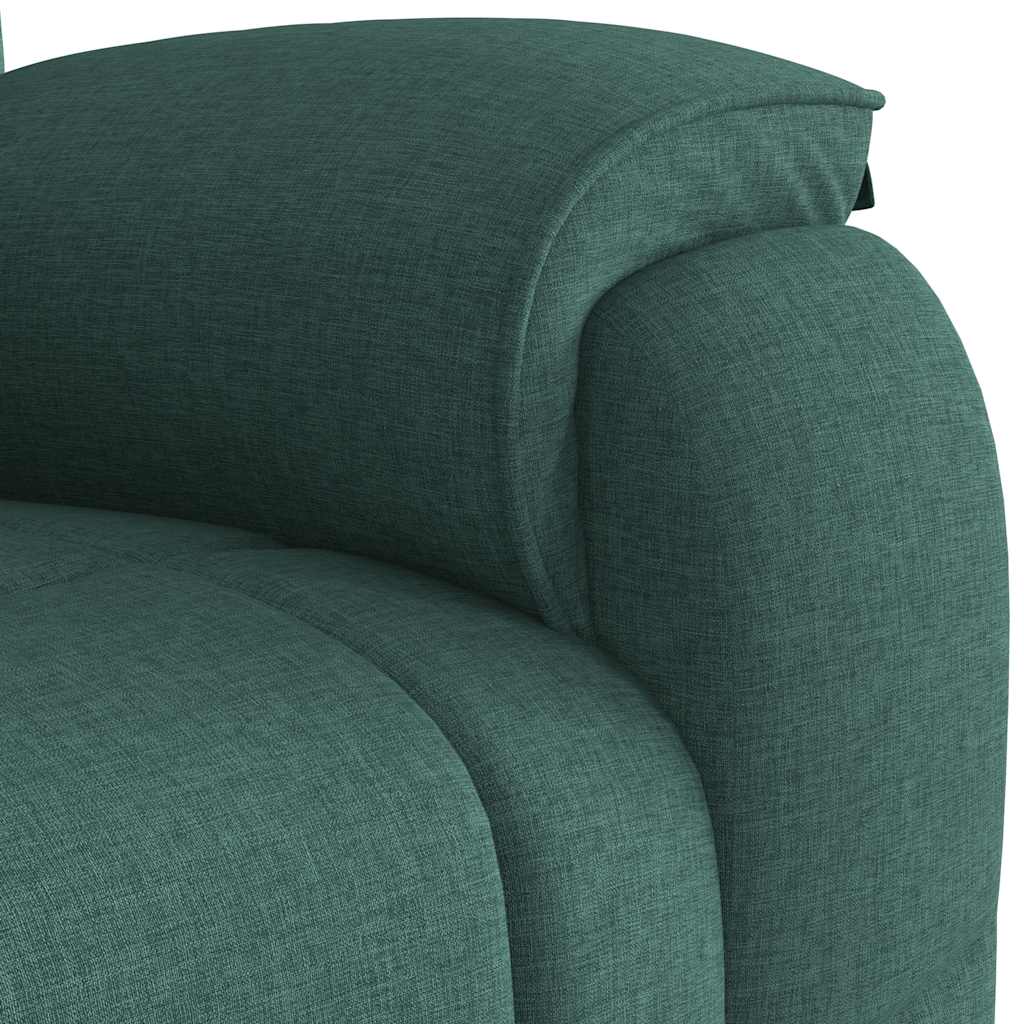 Poltrona Reclinabile in Tessuto Verde Scuro