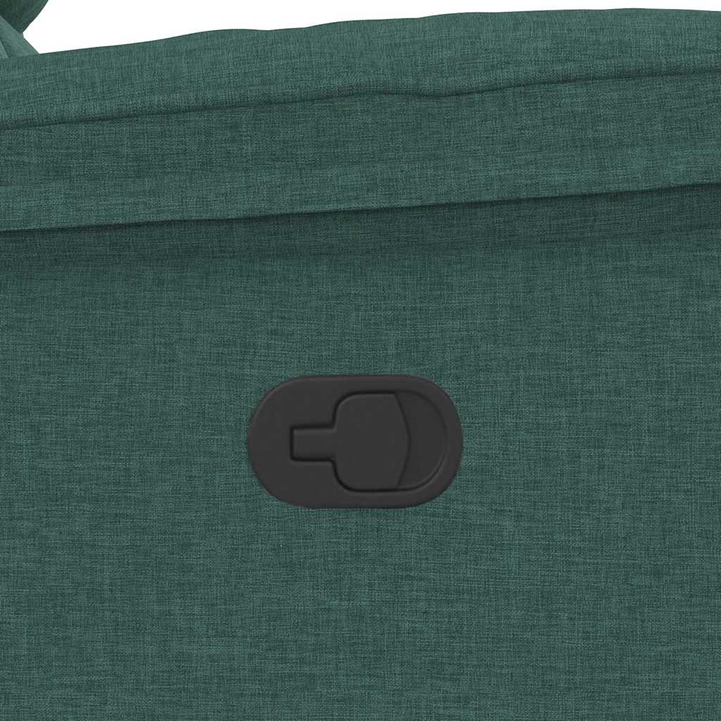 Poltrona Reclinabile in Tessuto Verde Scuro