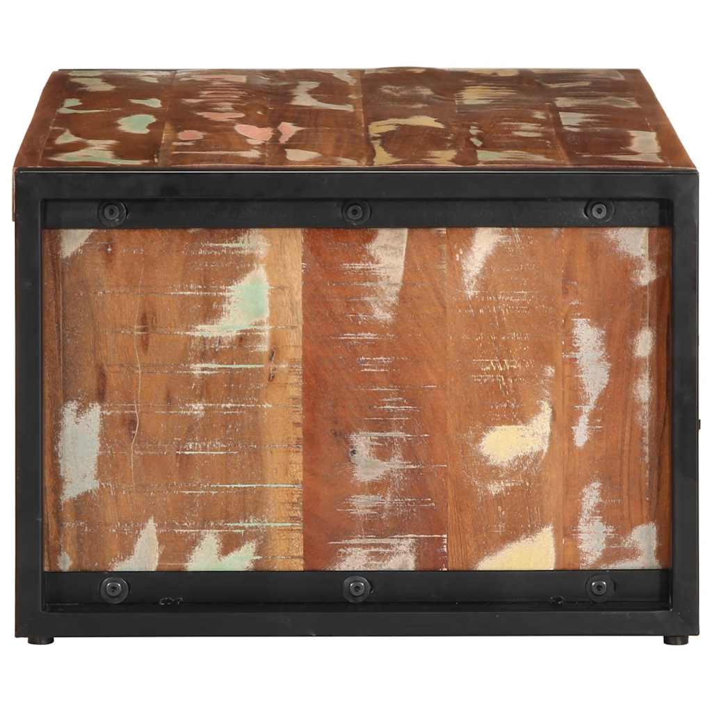 Tavolino Salotto Multicolore 90x50x36cm Legno Massello Recupero