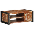 Tavolino Salotto Multicolore 90x50x36cm Legno Massello Recupero