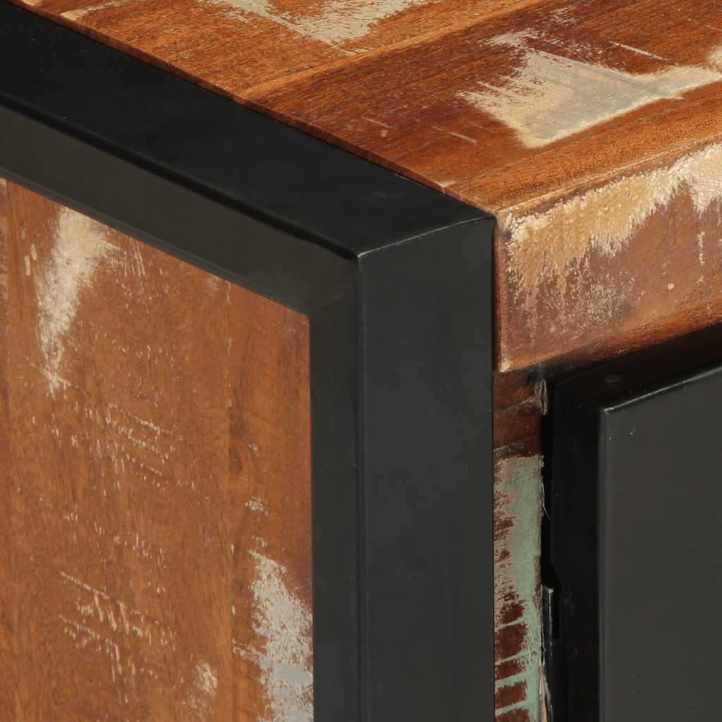 Tavolino Salotto Multicolore 90x50x36cm Legno Massello Recupero