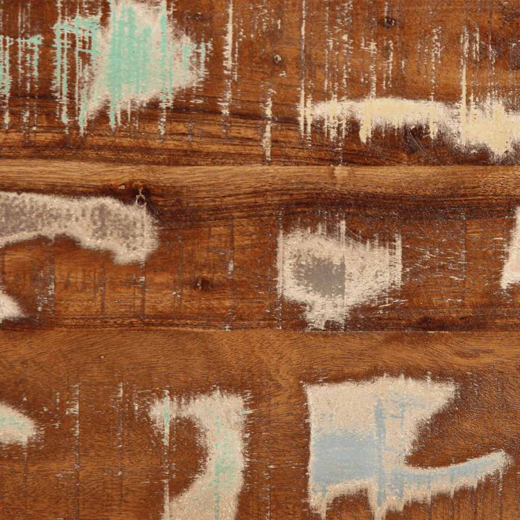Tavolino Salotto Multicolore 90x50x36cm Legno Massello Recupero