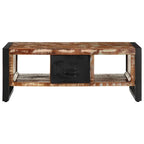 Tavolino Salotto Multicolore 90x50x36cm Legno Massello Recupero