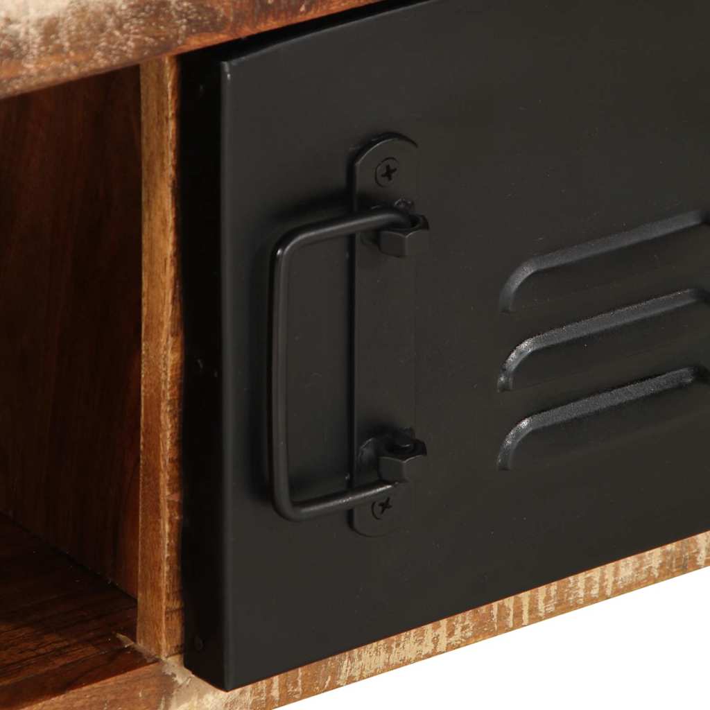 Tavolino Salotto Multicolore 90x50x36cm Legno Massello Recupero