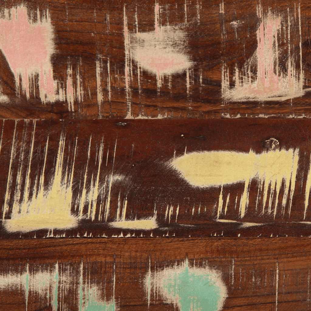 Tavolino Salotto Multicolore 90x50x36cm Legno Massello Recupero