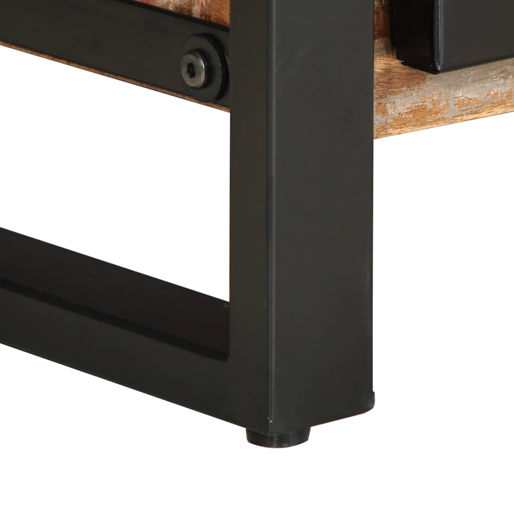 Tavolino Salotto Multicolore 90x50x36cm Legno Massello Recupero