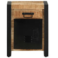 Comodino 40x30x50 cm in Legno Massello di Mango Grezzo
