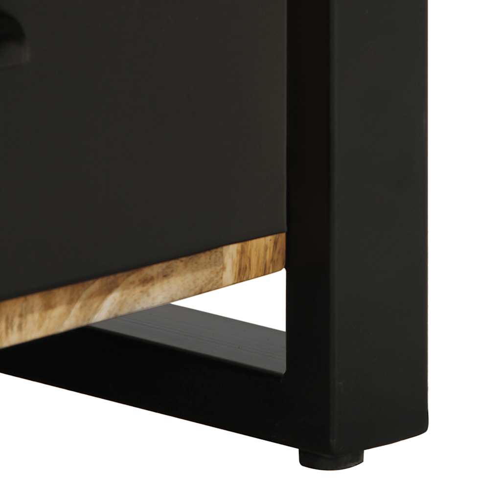 Comodino 40x30x50 cm in Legno Massello di Mango Grezzo
