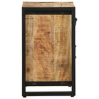 Comodino 40x30x50 cm in Legno Massello di Mango Grezzo