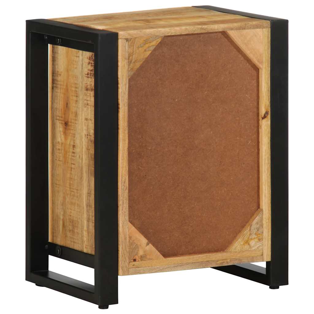 Comodino 40x30x50 cm in Legno Massello di Mango Grezzo