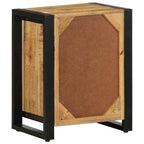 Comodino 40x30x50 cm in Legno Massello di Mango Grezzo