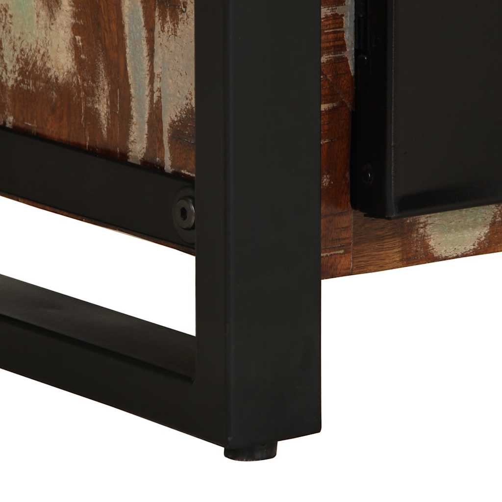 Comodino Multicolore 40x30x50 cm in Legno Massello Recupero