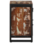 Comodini 2 pz Multicolore in Legno Massello di Mango Grezzo