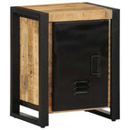 Comodini 2 pz in Legno Massello di Mango Grezzo
