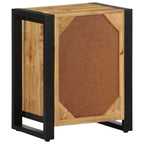 Comodini 2 pz in Legno Massello di Mango Grezzo