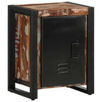 Comodino Multicolore 40x30x51 cm in Legno Massello Recupero