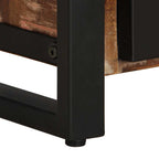 Comodino Multicolore 40x30x51 cm in Legno Massello Recupero