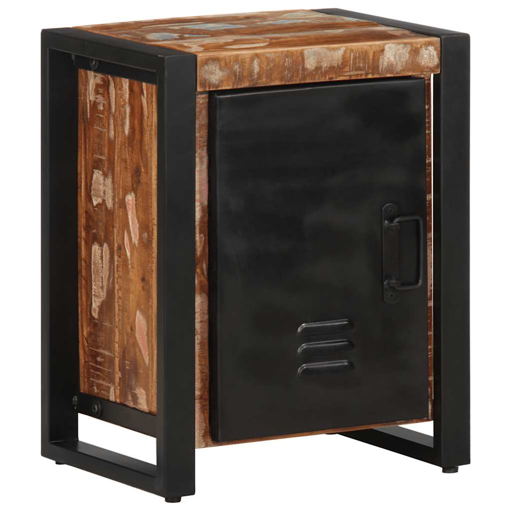 Comodini 2 pz Multicolore in Legno Massello di Mango Grezzo