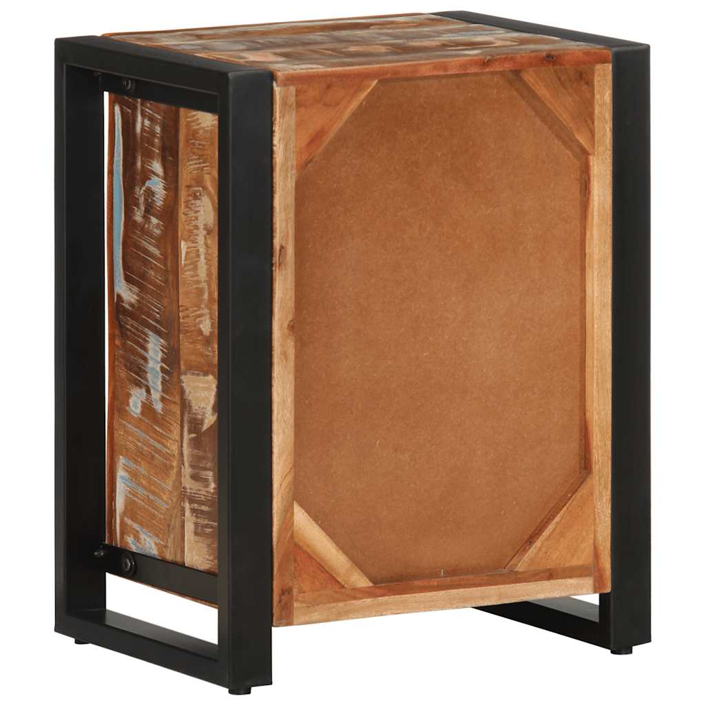 Comodini 2 pz Multicolore in Legno Massello di Mango Grezzo