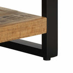 Comodini 2 pz in Legno Massello di Mango Grezzo