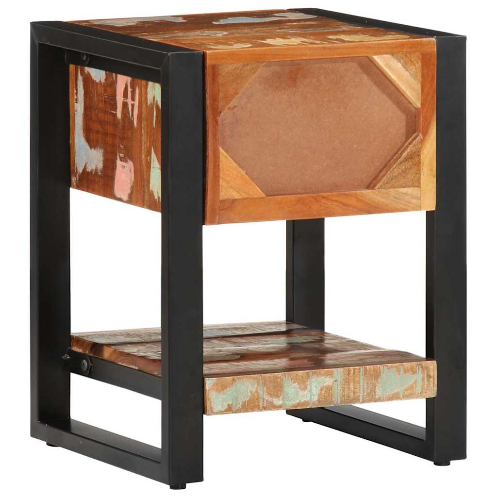 Comodini 2 pz Multicolore in Legno Massello di Mango Grezzo