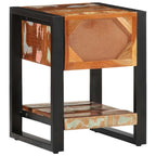Comodini 2 pz Multicolore in Legno Massello di Mango Grezzo