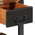 Comodini 2 pz Multicolore in Legno Massello di Mango Grezzo