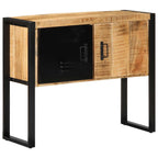 Tavolo Consolle 90x35x75 cm in Legno Massello di Mango Grezzo
