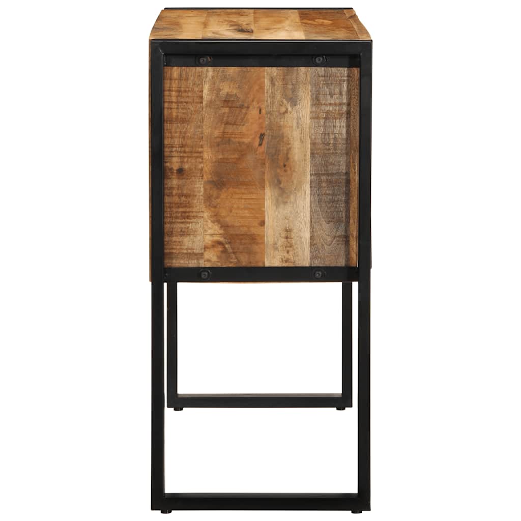 Tavolo Consolle 90x35x75 cm in Legno Massello di Mango Grezzo