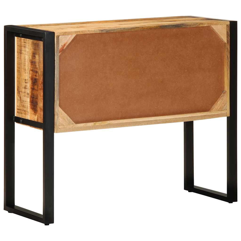 Tavolo Consolle 90x35x75 cm in Legno Massello di Mango Grezzo