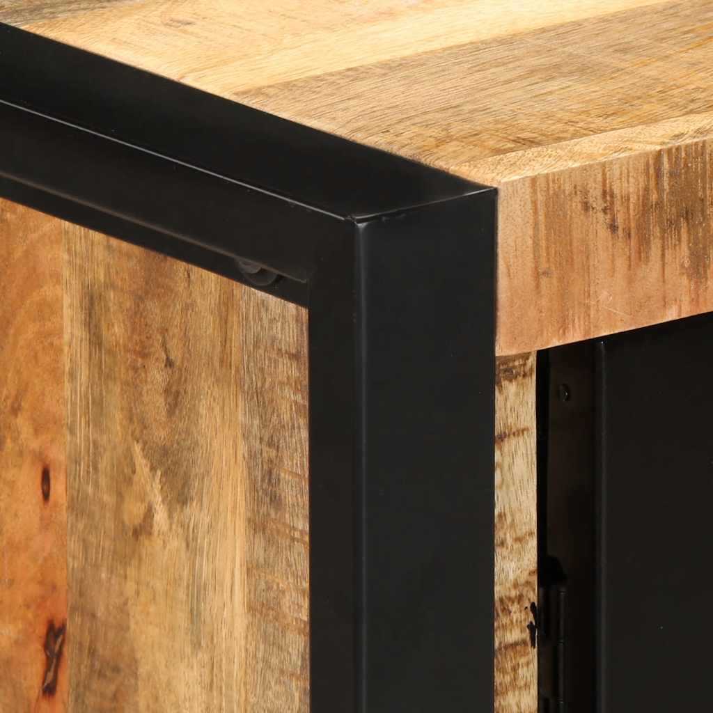 Tavolo Consolle 90x35x75 cm in Legno Massello di Mango Grezzo
