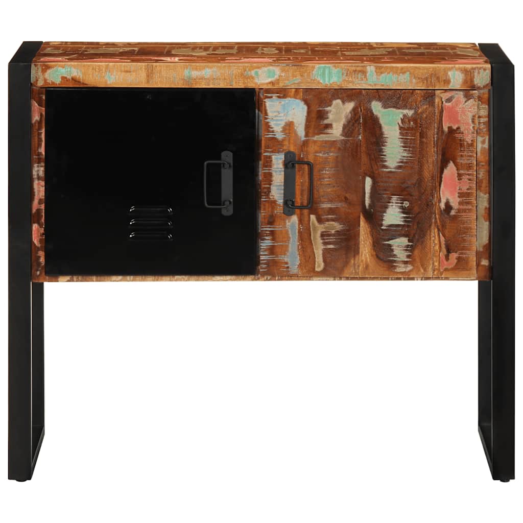 Tavolo Consolle Multicolore 90x35x75 cm Legno Massello Recupero