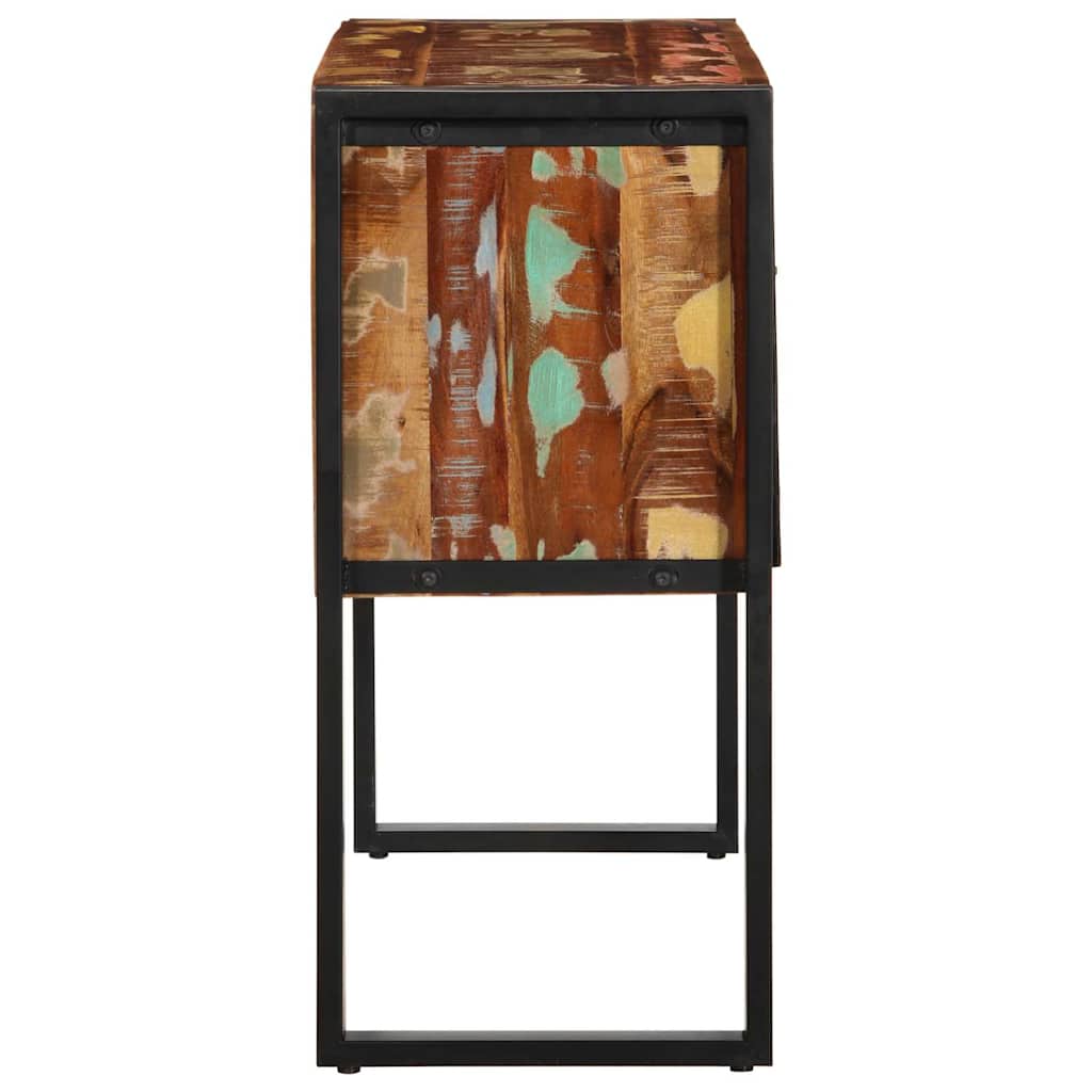 Tavolo Consolle Multicolore 90x35x75 cm Legno Massello Recupero