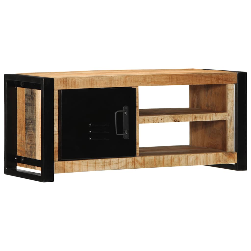 Mobile Porta TV 80x30x35 cm in Legno Massello di Mango Grezzo