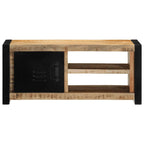 Mobile Porta TV 80x30x35 cm in Legno Massello di Mango Grezzo