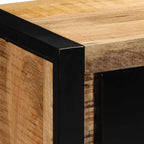 Mobile Porta TV 80x30x35 cm in Legno Massello di Mango Grezzo